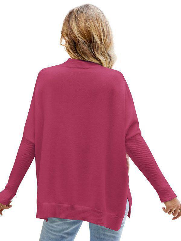 Maglione pullover con maniche a pipistrello ampio da donna