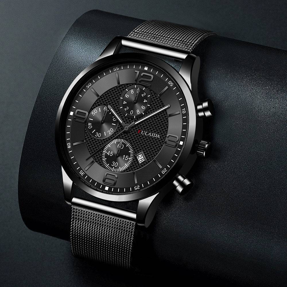 Mesh Strap Calendar Quartz Simple Casual All-match Men's Watch - YLORESHOP