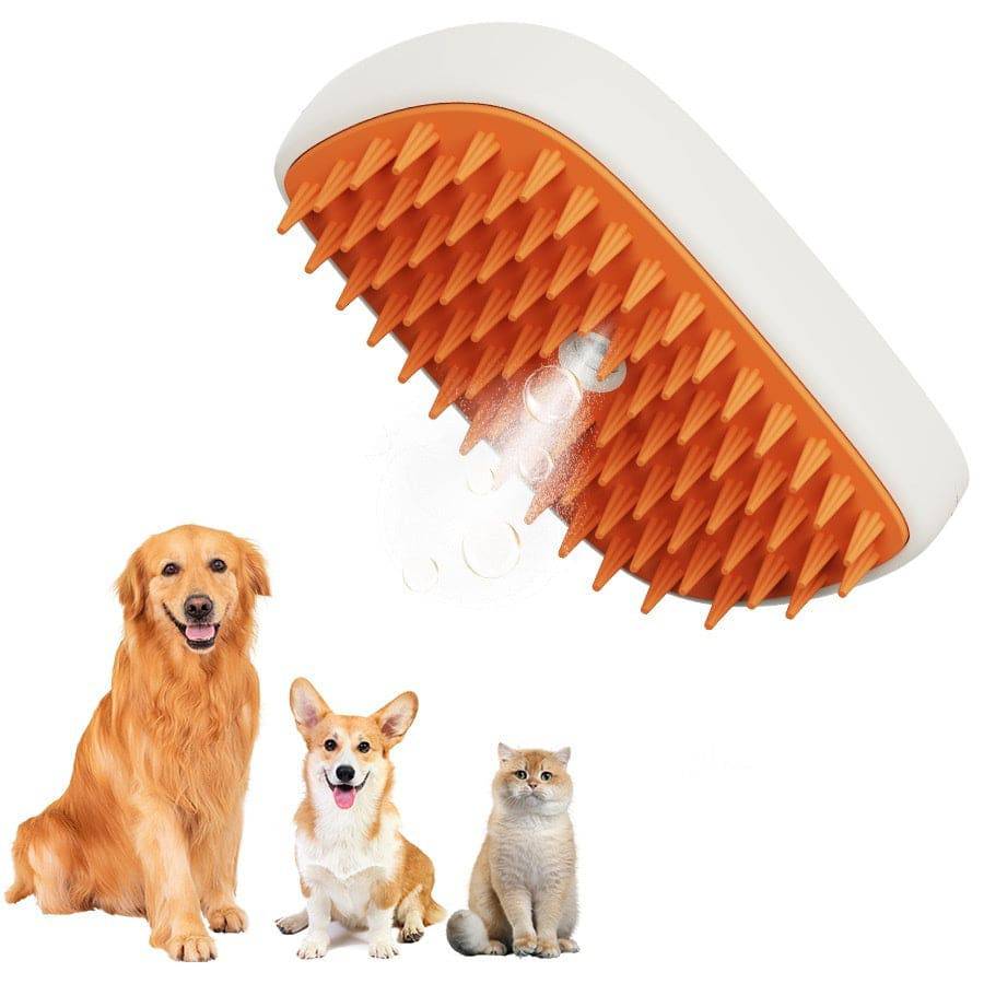 Pettine a vapore per animali domestici ricaricabile tramite USB, pettine per massaggio spray, strumenti per toelettatura per animali, pettine a vapore per gatti, prodotti per animali domestici