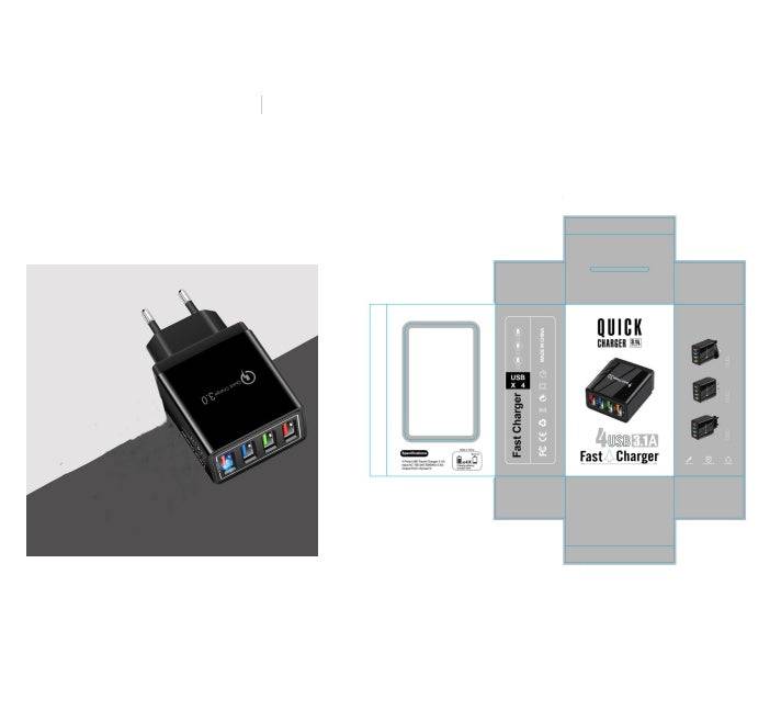 Caricatore USB Quick Charge 3.0 4 Adattatore telefonico per tablet Caricabatterie mobile da parete portatile Caricatore rapido