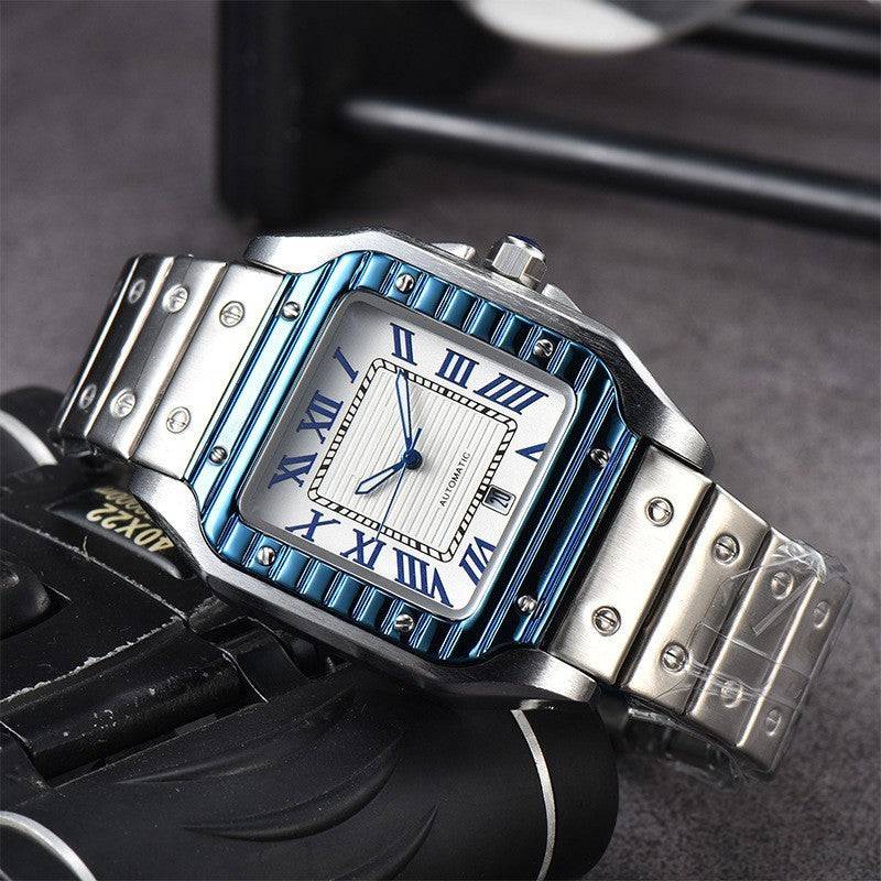 Men's 3-pin Quartz Square All-steel Watch - YLORESHOP