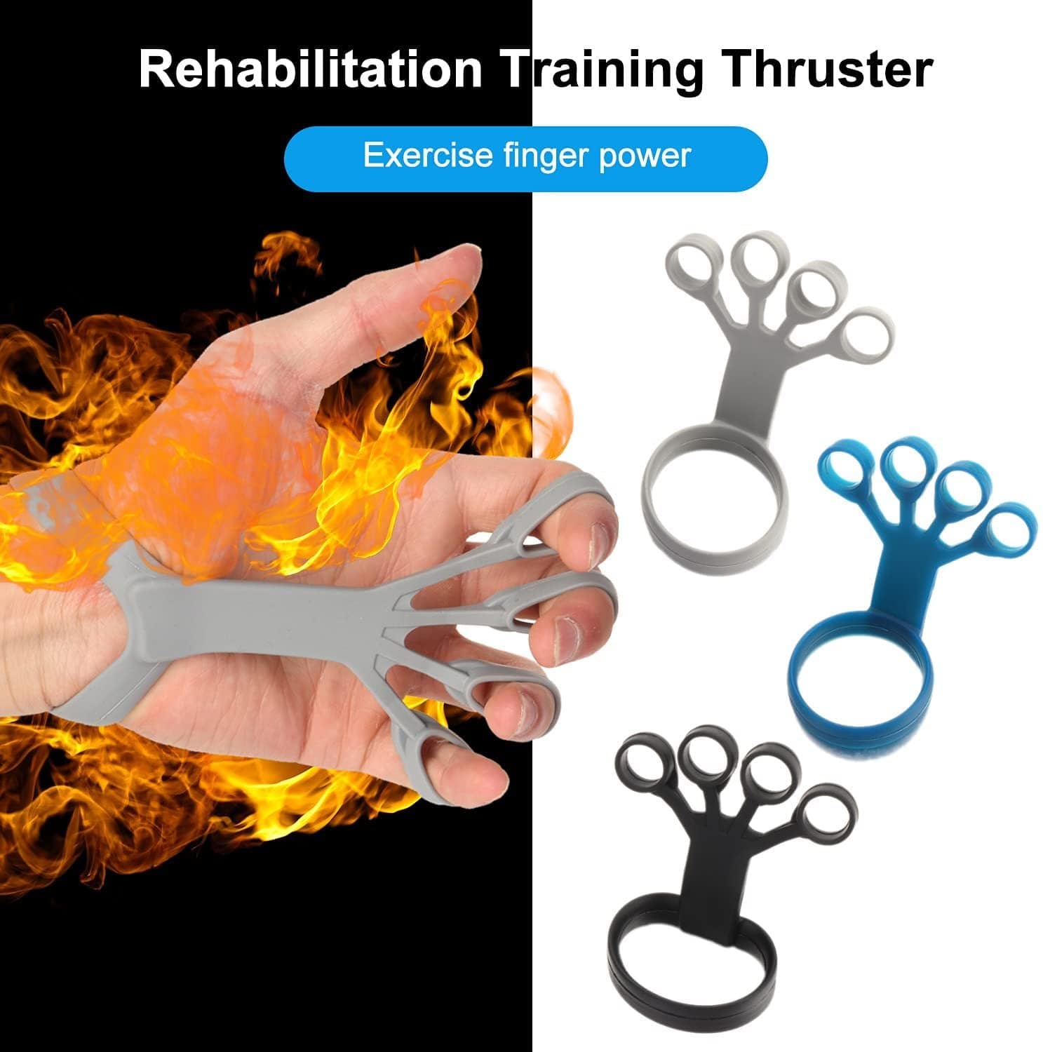 Silicone Grip Device Finger Exercise Stretcher Arthritis Hand Grip Trainer Strengthen Rehabilitation Training To Relieve Pain - YLORESHOP