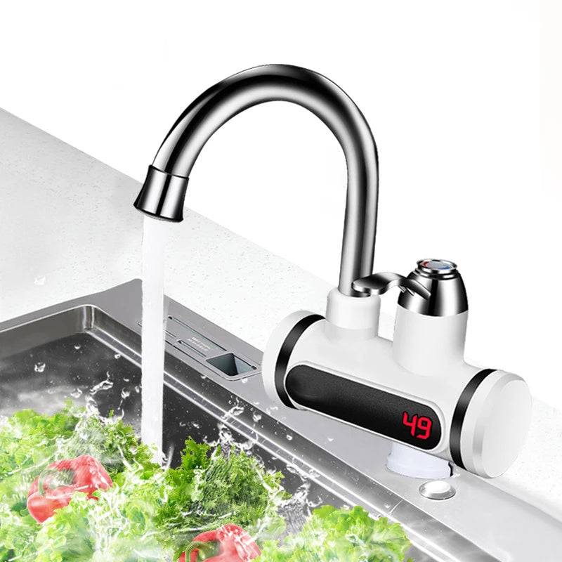 Rubinetto elettrico da cucina Scaldabagno Display temperatura Rubinetto riscaldamento freddo Riscaldatore rubinetto acqua calda