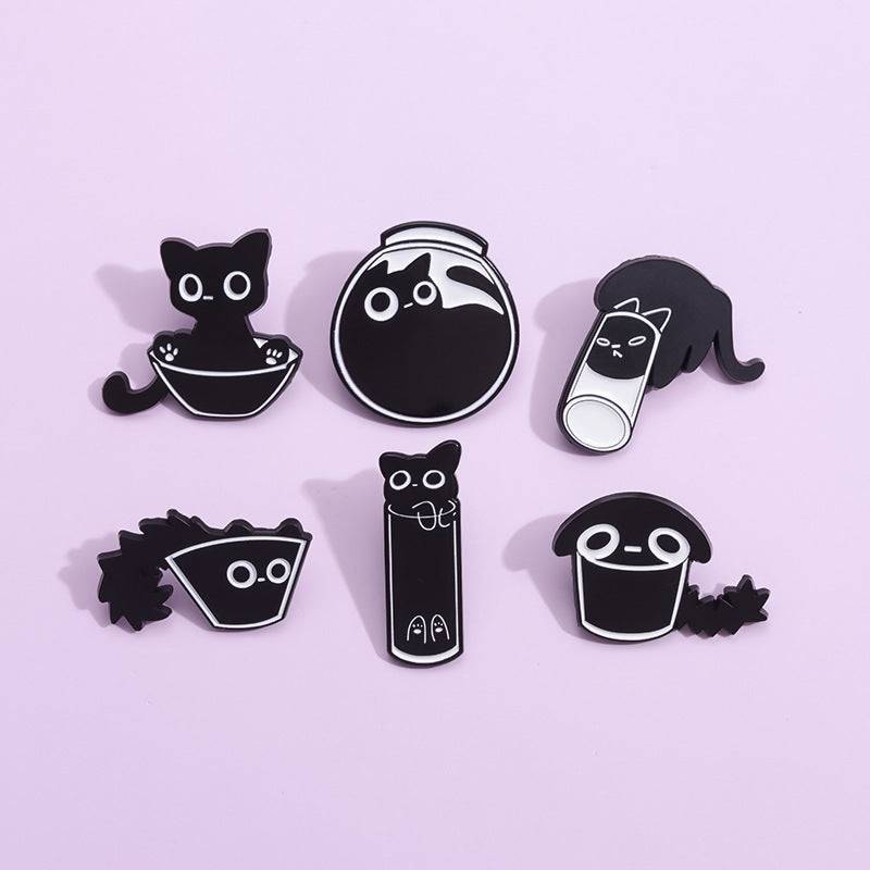 Foreign Trade New Cat-like Cute Animal Brooch Simple Minority All-match Decoration Scarf Buckle - YLORESHOP