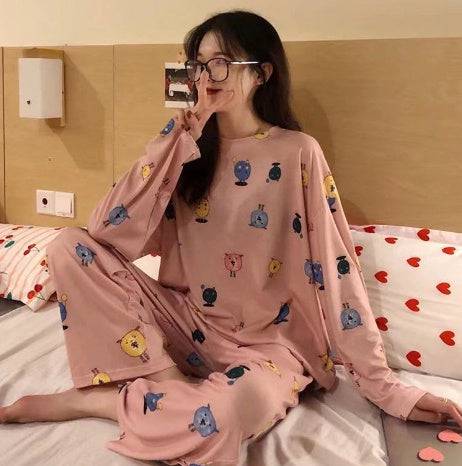 Long Sleeve Autumn Ins Two-piece Homewear Suit - YLORESHOP