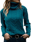 Solid Color Turtleneck Sweater Retro Long Sleeve Sweater - YLORESHOP