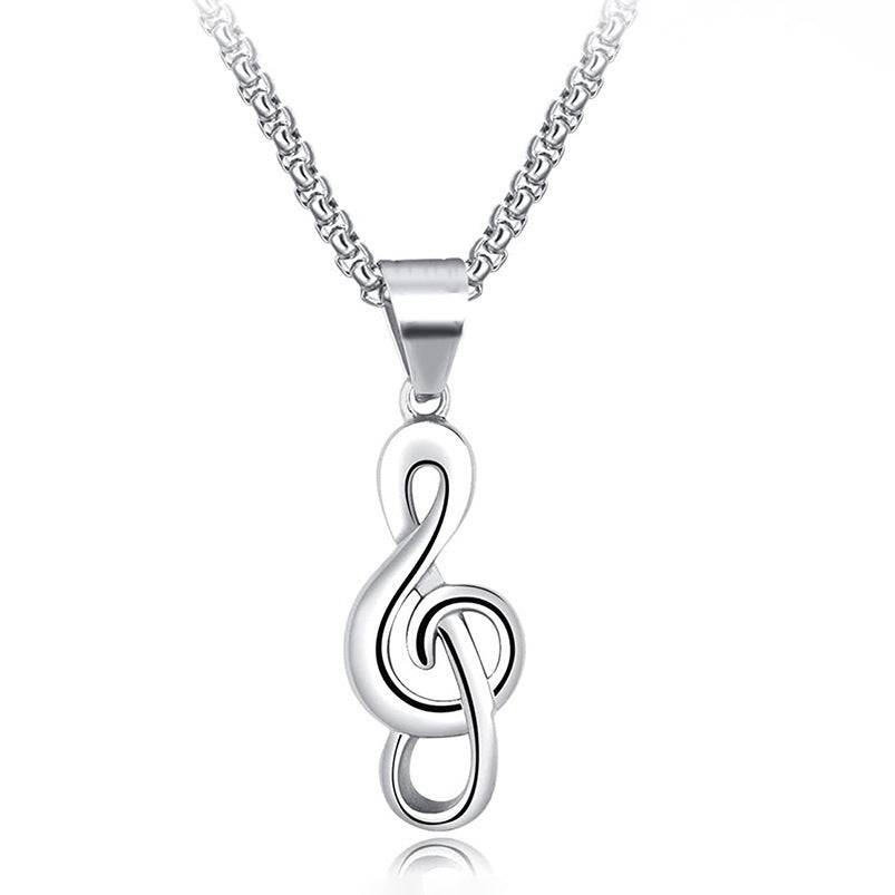 Note Titanium Steel Men's Necklace Stainless Steel Pendant - YLORESHOP