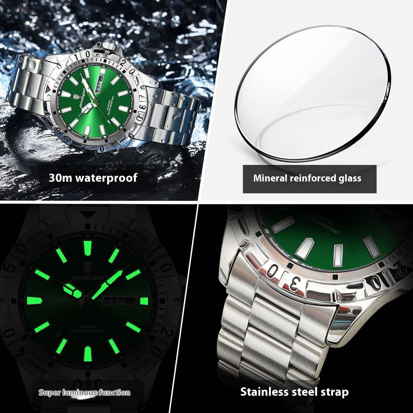 Waterproof Fashion Men's Super Strong Luminous Watch - YLORESHOP