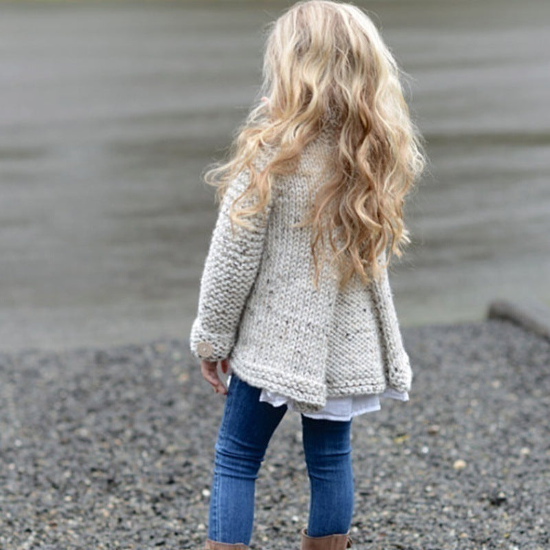 Girls cardigan sweater coat - YLORESHOP