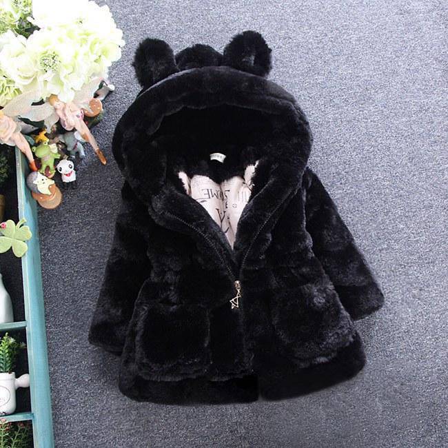 A girl's fur coat for autumn and winter - YLORESHOP