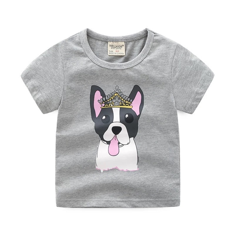 Children's summer cartoon print T-shirt - YLORESHOP