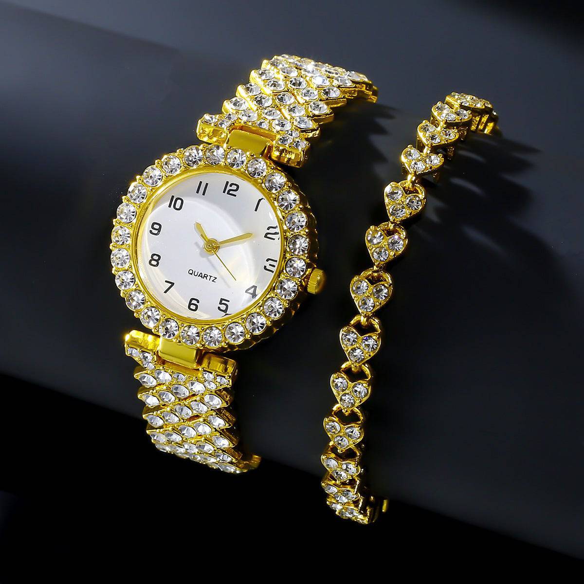 Fashion Jewelry Numbers Diamond Women's Watch Bracelet - YLORESHOP