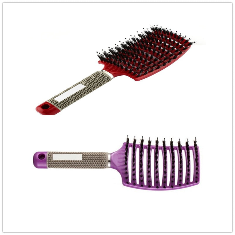 Hairbrush Anti Klit Brushy Haarborstel Women Detangler Hair Brush Bristle Nylon Scalp Massage  Teaser Hair Brush Comb - YLORESHOP