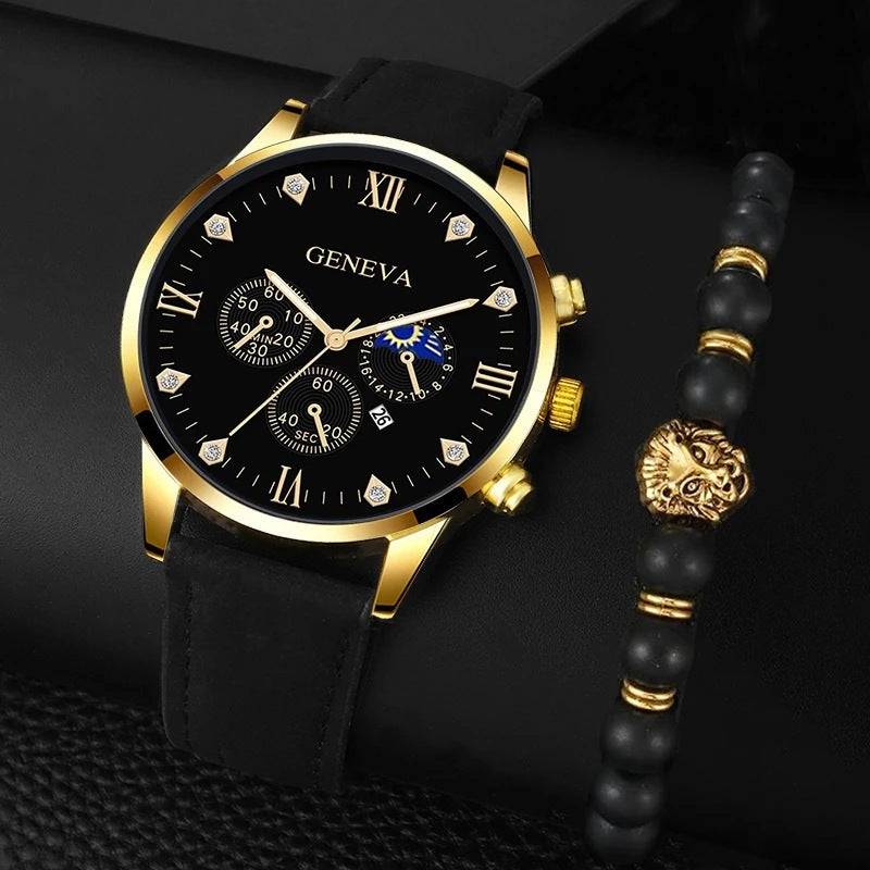 Fashion Belt Quartz Watch With Bracelet Suit - YLORESHOP