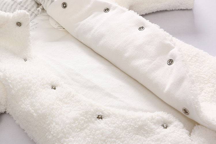 Baby clothes lamb winter cotton padded clothes baby newborn baby skin thickening climb Siamese clothes cotton - YLORESHOP