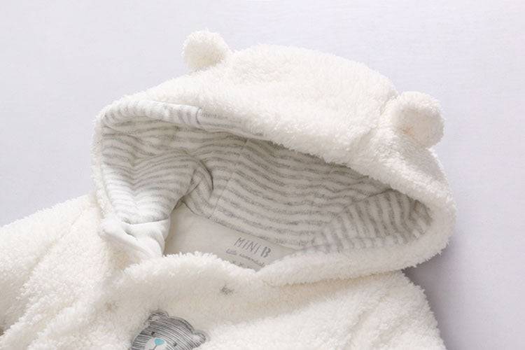 Baby clothes lamb winter cotton padded clothes baby newborn baby skin thickening climb Siamese clothes cotton - YLORESHOP