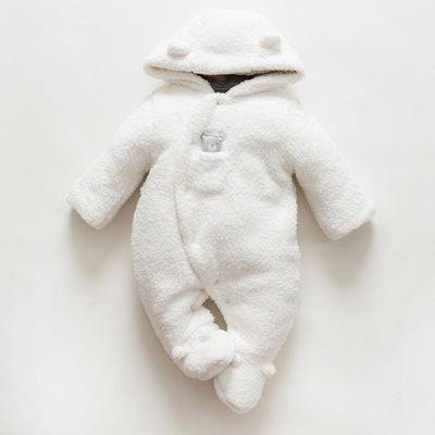 Baby clothes lamb winter cotton padded clothes baby newborn baby skin thickening climb Siamese clothes cotton - YLORESHOP