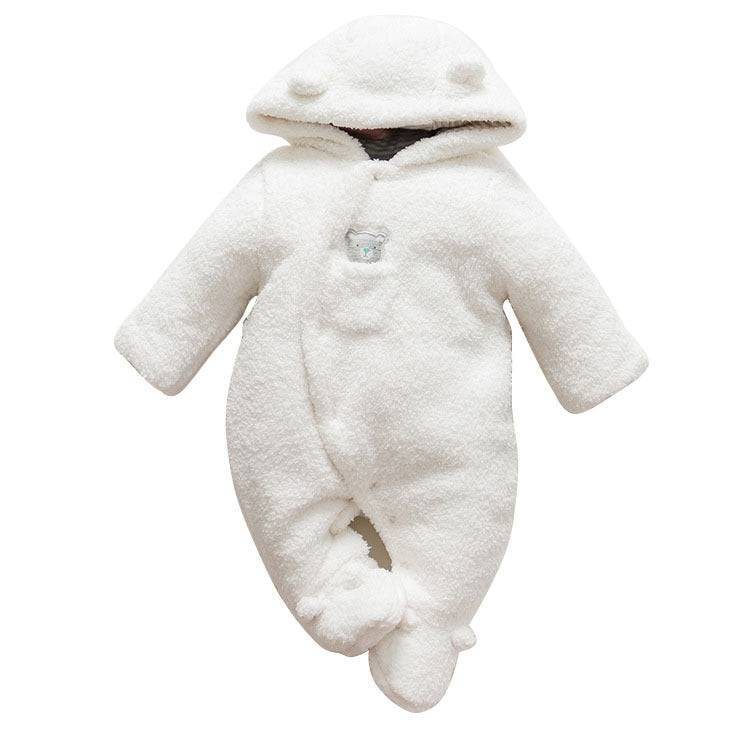 Baby clothes lamb winter cotton padded clothes baby newborn baby skin thickening climb Siamese clothes cotton - YLORESHOP