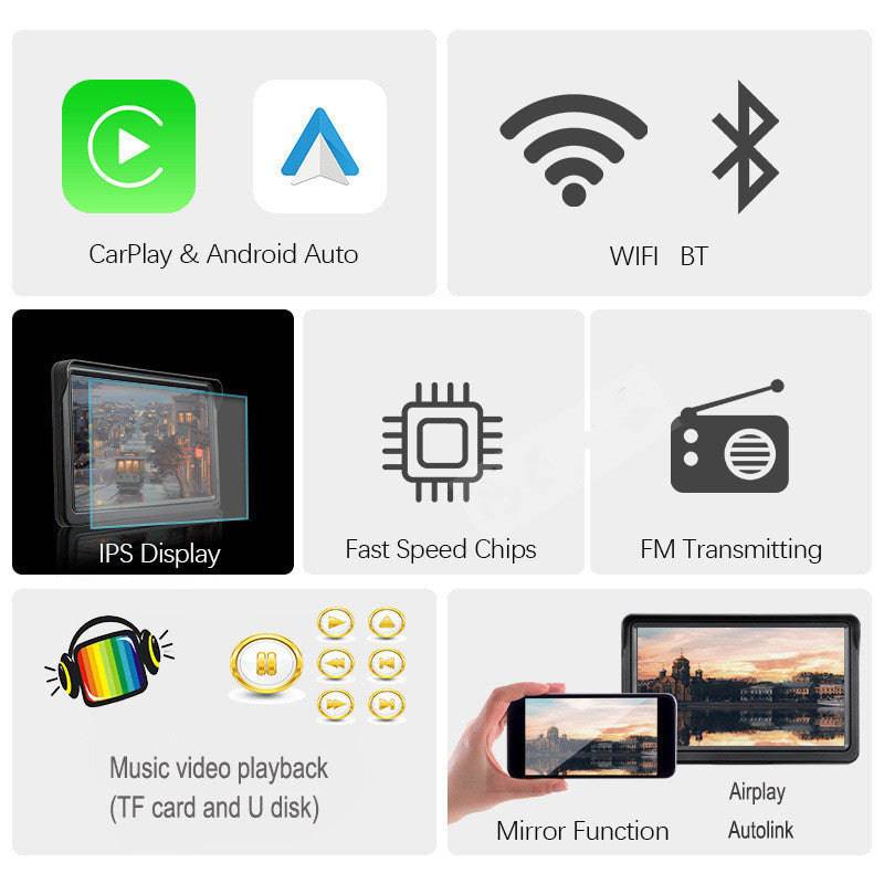 7 IPS Car Smart Screen Wireless Carplay Auto Telefono cellulare Navigazione dello schermo di proiezione