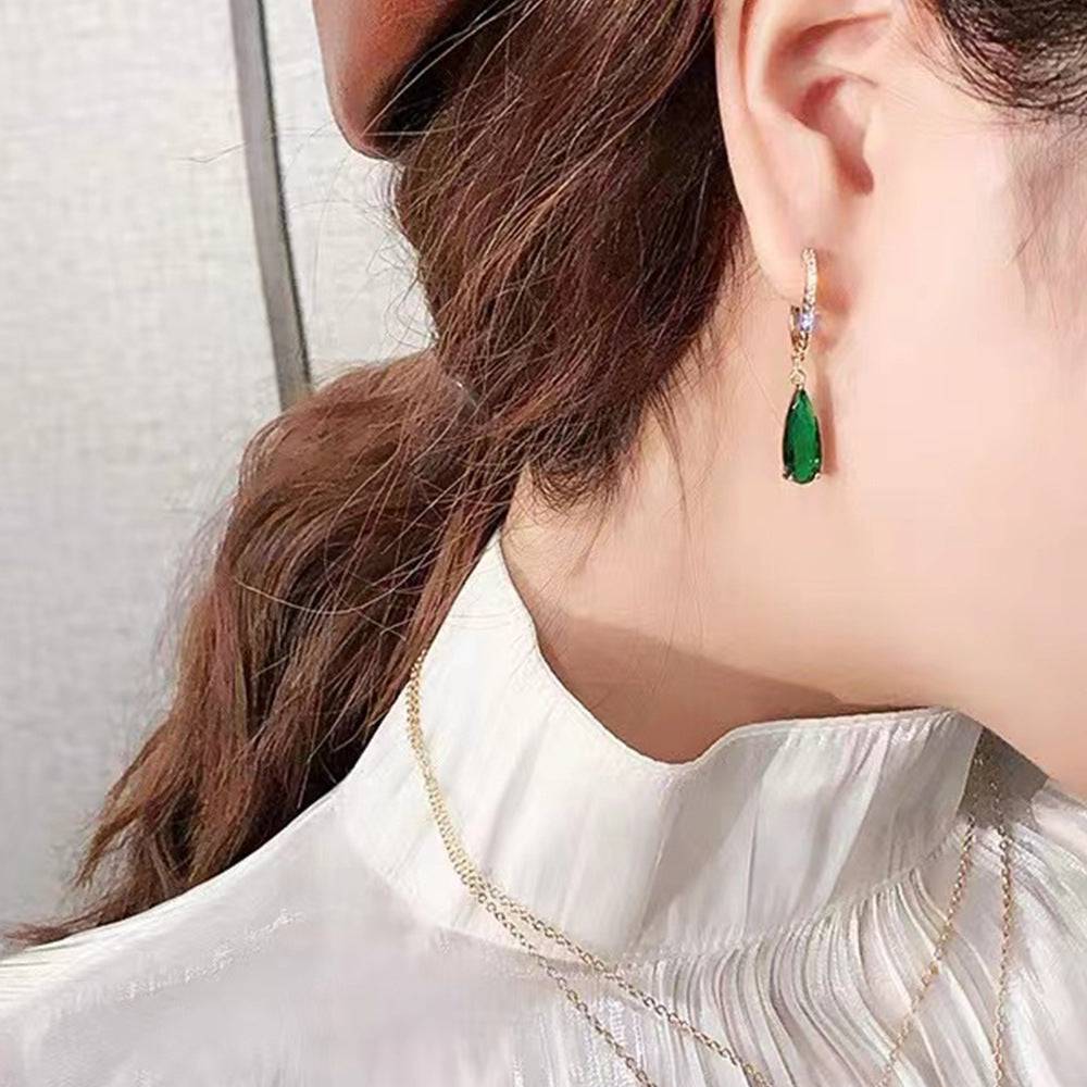 Emerald Horse Eye Zircon Earrings Pendant For Women - YLORESHOP