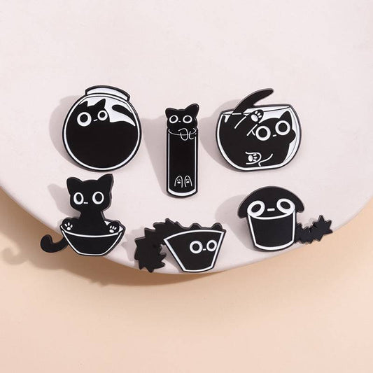 Foreign Trade New Cat-like Cute Animal Brooch Simple Minority All-match Decoration Scarf Buckle - YLORESHOP