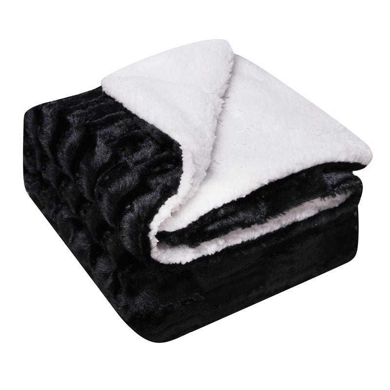 Thickened Flannel Lamb Wool Composite Double Blanket Leisure Blanket Gift Blanket - YLORESHOP