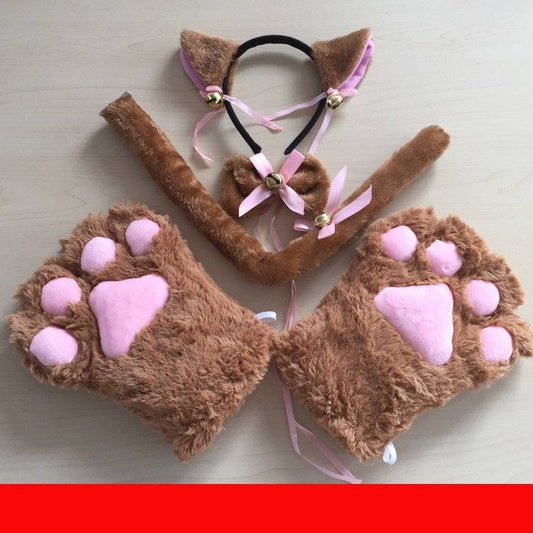 Cartoon Gloves Show Cat Paws Props