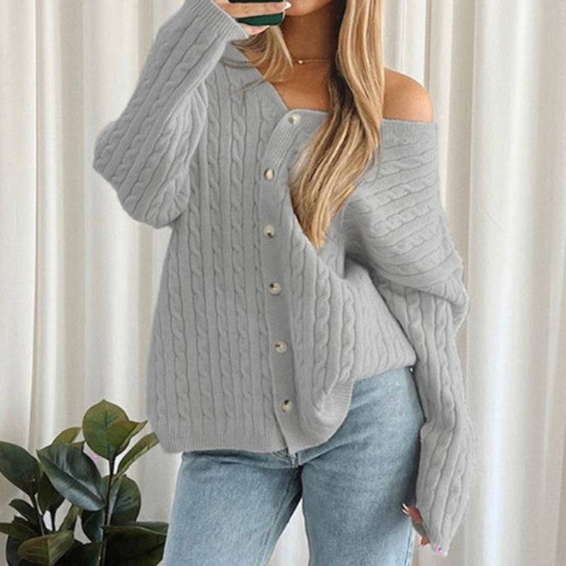 Idle Style Twist Texture Women's Sweater