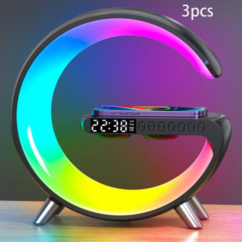 New Intelligent G Shaped LED Lamp Bluetooth Speake Wireless Charger Atmosphere Lamp App Control For Bedroom Home Decor - YLORESHOP