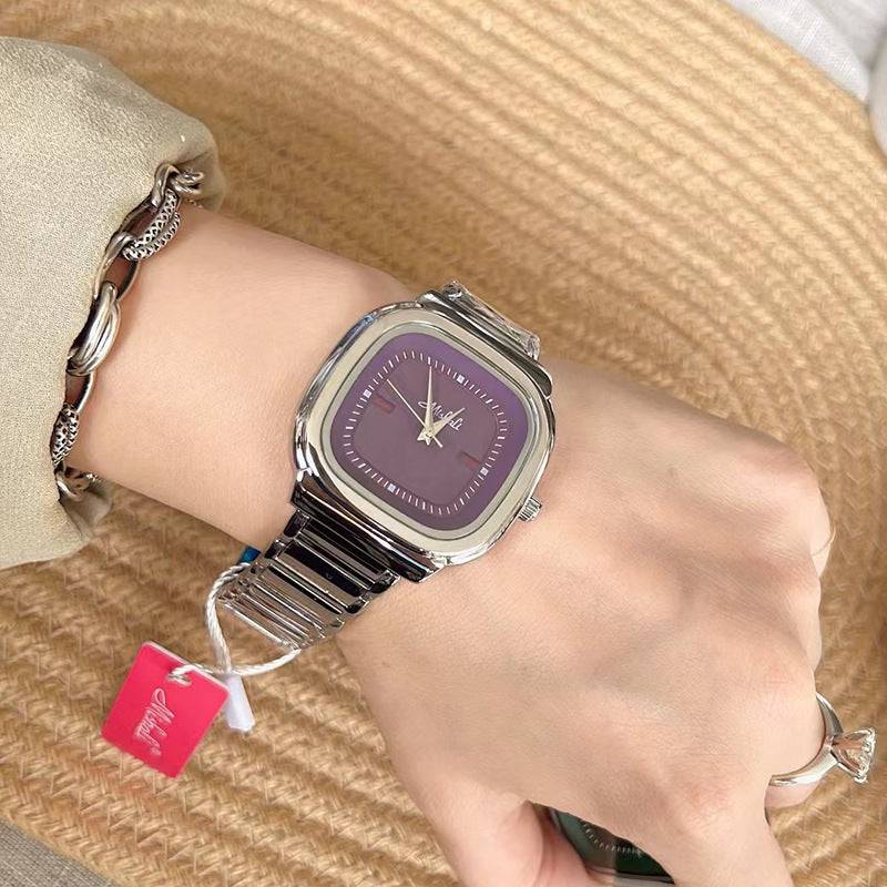 Square Steel Belt Retro Large Dial Women's Simple Watch - YLORESHOP