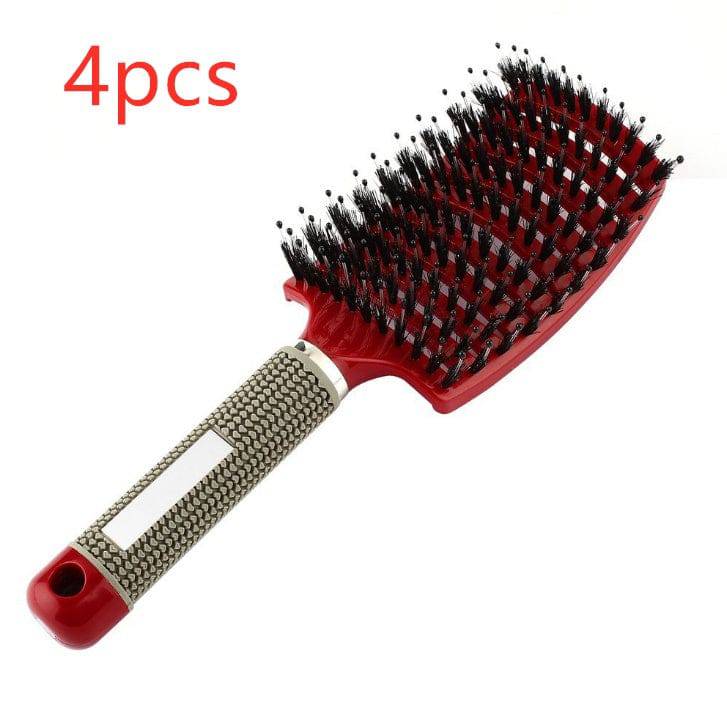 Hairbrush Anti Klit Brushy Haarborstel Women Detangler Hair Brush Bristle Nylon Scalp Massage  Teaser Hair Brush Comb - YLORESHOP