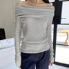 Solid Color Simple Knitting Top For Women - YLORESHOP