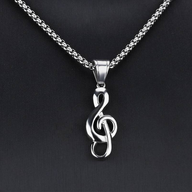 Note Titanium Steel Men's Necklace Stainless Steel Pendant - YLORESHOP