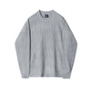 Maglione pullover a maniche lunghe con scollo rotondo e tinta unita in stile pigro