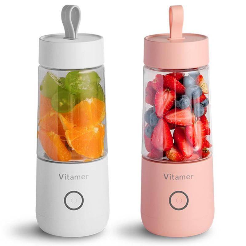 350ml Portable Blender Juicer Electric USB Rechargeable Mixer Smoothie Slushy Cup Juice Blender Bottle USB Charging Kitchen Gadgets - YLORESHOP