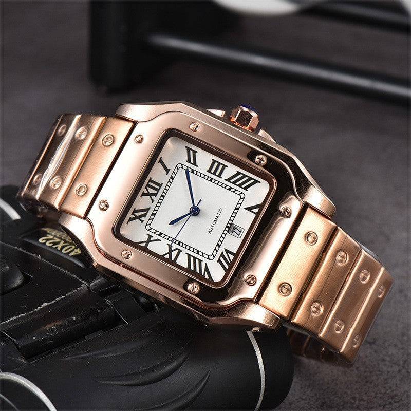 Men's 3-pin Quartz Square All-steel Watch - YLORESHOP