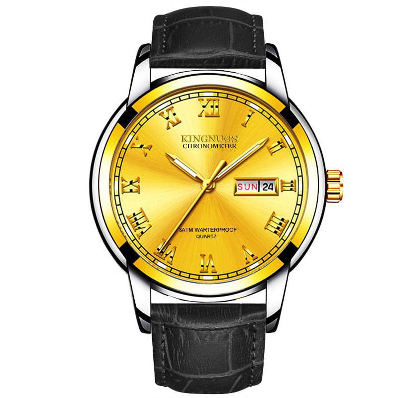 Cross-border Hot Double Calendar Steel Belt Watch Business Non-mechanical - YLORESHOP