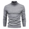 Maglione dolcevita slim fit da uomo, tinta unita, abbigliamento casual invernale