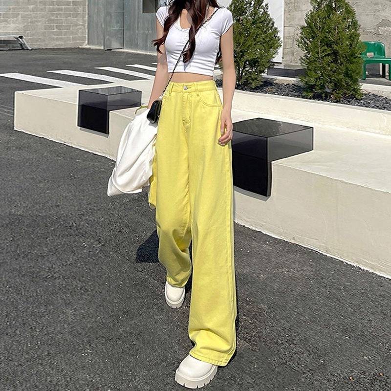 Versatile Korean Style Slimming And Straight Mop Pants - YLORESHOP