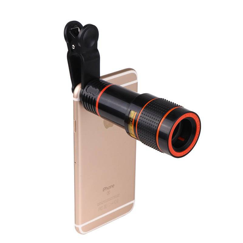 Zoom Mobile Phone Clip-On Retractable Telescope Camera Lens For Galaxy S3 S4 S5 S6 S7 Edge Phone