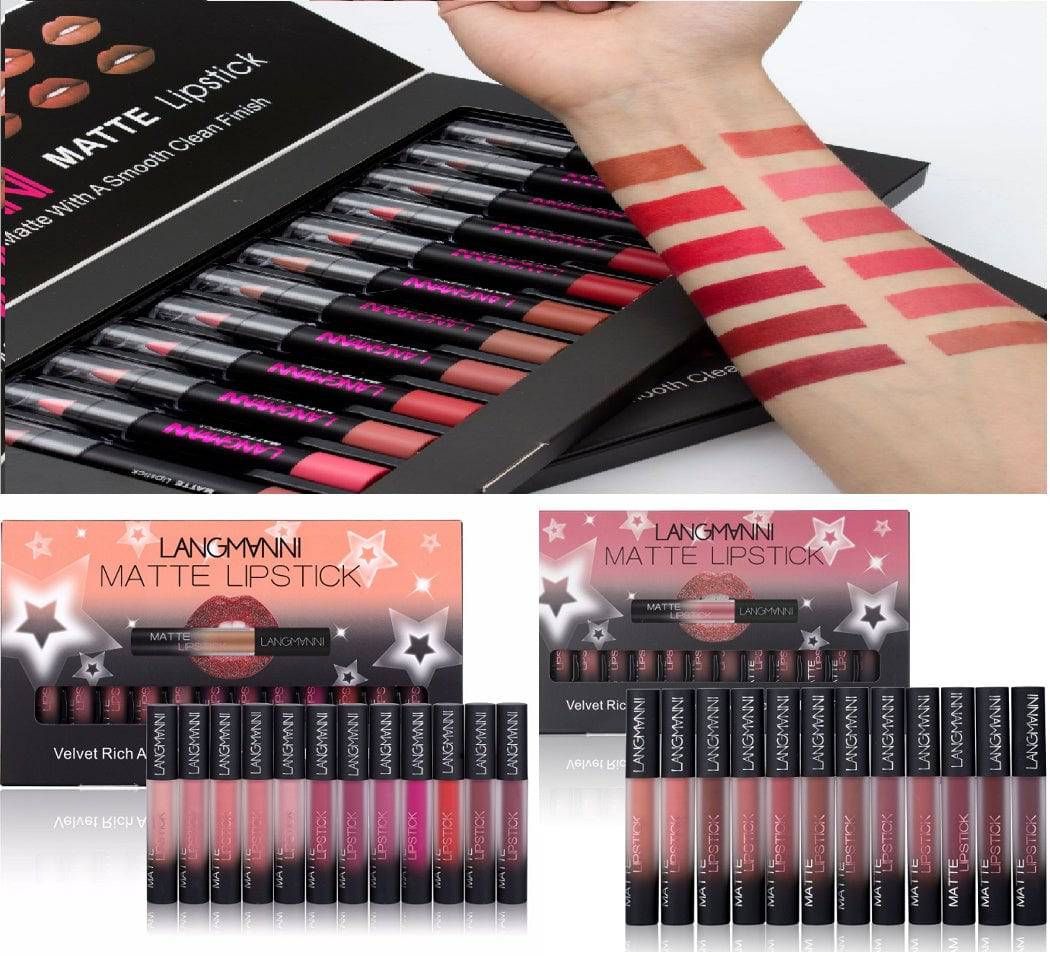 Matte Lipstick Waterproof Long-lasting Velvet Lipstick Set - YLORESHOP