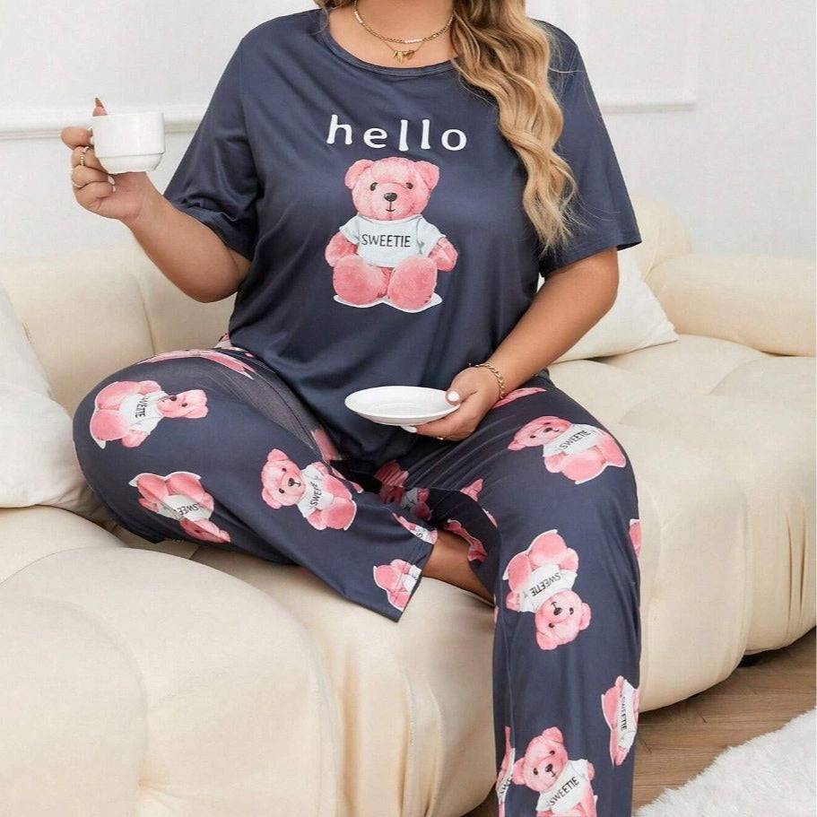 Trousers Plus-sized Plus Size Women's Pajamas Homewear Suit - YLORESHOP