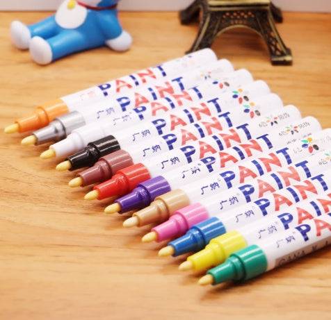 Colorful Waterproof Pen Car Tyre Tire Tread CD Metal Permanent Paint - YLORESHOP