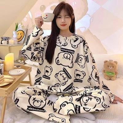 Long Sleeve Autumn Ins Two-piece Homewear Suit - YLORESHOP