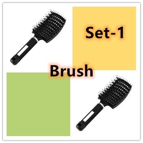 Hairbrush Anti Klit Brushy Haarborstel Women Detangler Hair Brush Bristle Nylon Scalp Massage  Teaser Hair Brush Comb - YLORESHOP