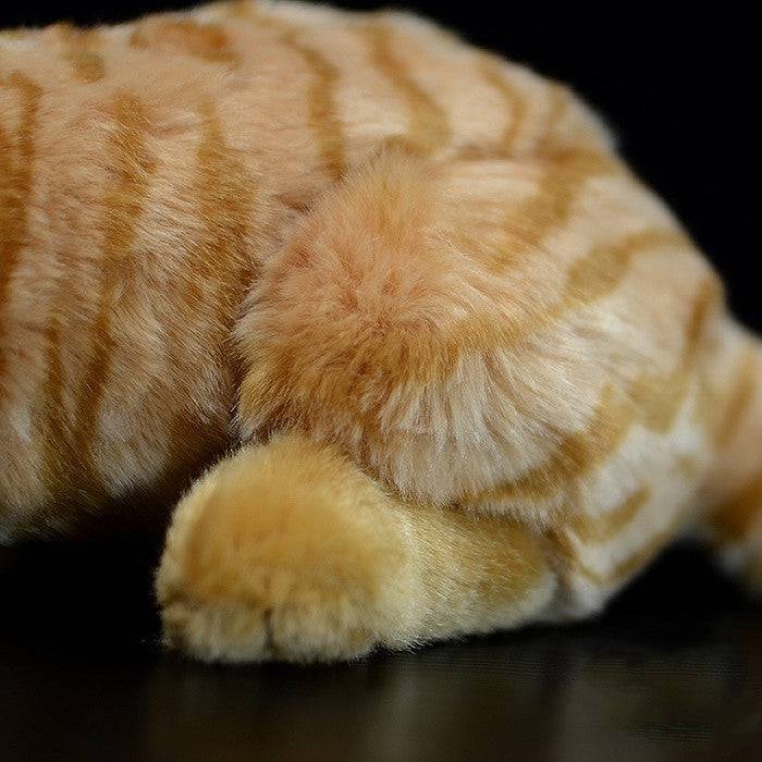 Crouching Cute Tiger Print Cat Simulation Doll - YLORESHOP