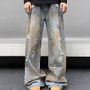 Washed Old Straight Wide-leg Pants Loose - YLORESHOP