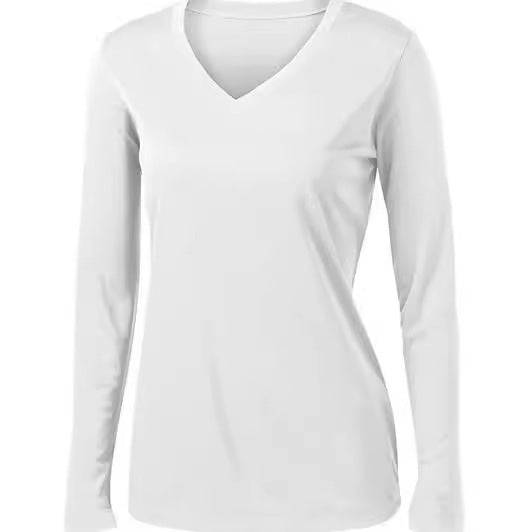 T-shirt a maniche lunghe in cotone da donna