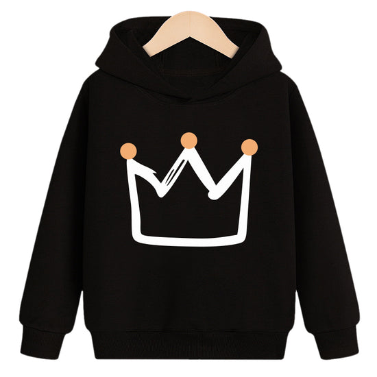 Crown hooded plus velvet sweatshirt - YLORESHOP