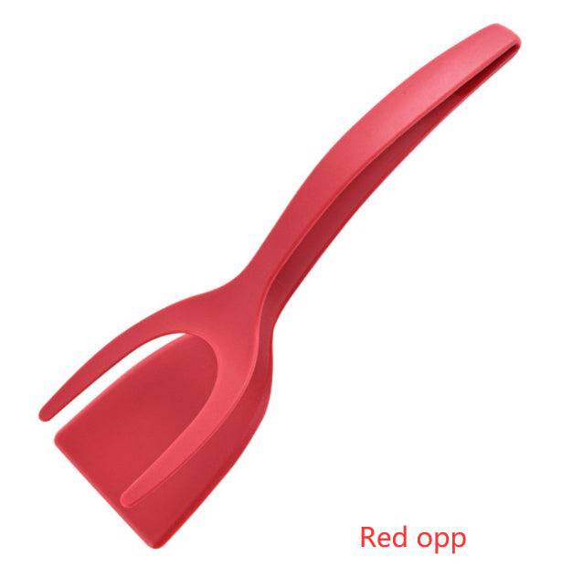 2 In 1 Grip And Flip Tongs Egg Spatula Tongs Clamp Pancake Fried Egg French Toast Omelet Overturned Kitchen Accessories - YLORESHOP